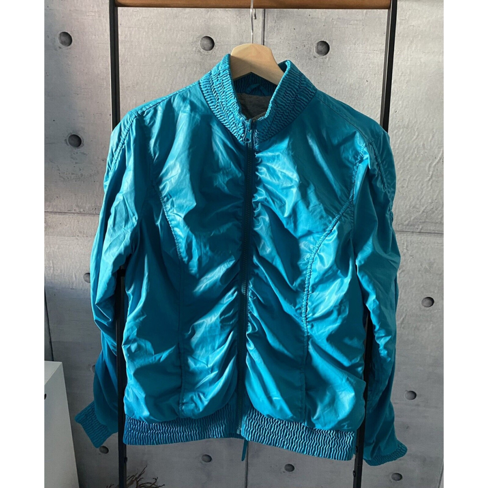 PH8 By Bebe Reversible Jacket With Pockets Aqua Blue/ Gray Size L